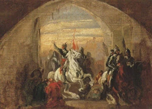 Boleslaw I Chrobry entering conquered Kiev, c. 1837. Artist: Michalowski, Piotr (1800-1855)