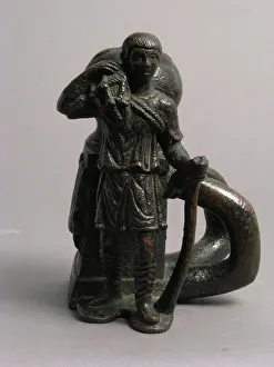 Bollard with a Fisherman, Late Roman or Byzantine, early 5th century. Creator: Unknown Bollard with a Fisherman, Late Roman or Byzantine, early 5th century. Creator: Unknown