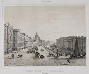The Bolshaya Morskaya Street (Big Sea Street) in Saint Petersburg, 1840s