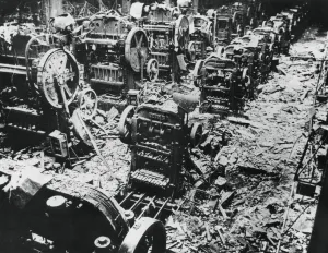 Occupied Prints: Bomb damage at a Renault factory, Sevres, Paris, 4 April 1943
