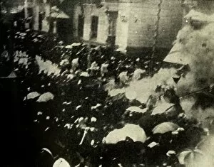 Exploding Gallery: A bomb explodes on the day of the wedding of the king and queen of Spain, Madrid, 1906, (1910)
