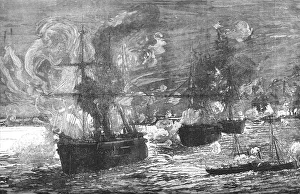 Sea Battle Prints: The Bombardment of Alexandria, 1882, (c1882-85)