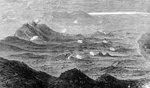 Bombarding Prints: Bombardment of Carthagena: view from Mount Forman, looking west, 1873. Creator: Unknown