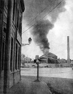 Bombardment of a mine by the Germans, Pas-de-Calais, France, 1915 Bombardment of a mine by the Germans, Pas-de-Calais, France, 1915