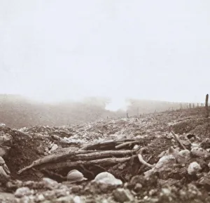 Grand Est Prints: Bombardment, Le Mort Homme, (Dead Mans Hill), northern France, c1914-c1918