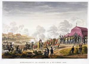 Edme Bovinet Prints: The bombardment of Madrid, Spain, 4th December 1808. Artist: Edme Bovinet