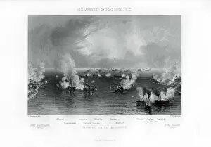 W Ridgway Collection: Bombardment of Port Royal, South Carolina, 7 November 1861, (1862-1867).Artist: W Ridgway