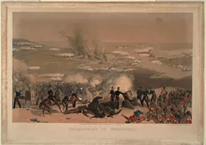 Allied Troops Gallery: Bombardment of Sevastopol, 1854. Artist: Anonymous