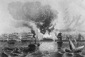Acco Gallery: Bombardment of St Jean D Acre by Admiral Sir Charles Napier, 3 November 1840 (c1857).Artist