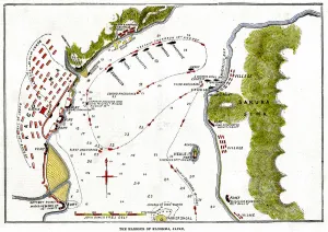 Battle Plan Prints: The bombarment by the Royal Navy of the harbour of Kagoshima, Japan, 1863