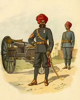 Richards Prints: The Bombay Artillery, 1890. Creator: Godfrey Douglas Giles