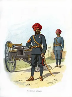 Field Gun Prints: The Bombay Artillery, c1890. Artist: H Bunnett