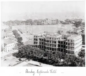 Mumbai Maharashtra India Prints: Bombay Esplanade Hotel, Late 1860s. Creator: Samuel Bourne