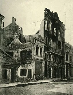 Bombed buildings in Belgrade, Serbia, First World War, October 1915, (c1920). Creator: Unknown Bombed buildings in Belgrade, Serbia, First World War, October 1915, (c1920). Creator: Unknown