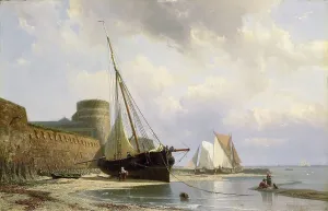 The bombproof barracks in Vlissingen, 1850-1870. Creator: Johan Conrad Greive