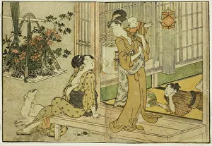 Double Page Prints: Bon Festival Lanterns and Plant Seller