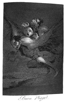 Frightening Prints: Bon Voyage, 1799. Artist: Francisco Goya