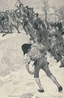 Bonaparte Attacking Snow Forts at the School of Brienne, 1896. Artist: M Haider