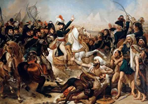 Bonaparte at the Battle of the Pyramids on July 21, 1798. Artist: Gros, Antoine Jean, Baron (1771-1835)
