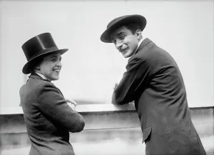 Bonaparte, Jerome - At Horse Show with Miss Ellen Rasmussen, 1912. Creator: Harris & Ewing. Bonaparte, Jerome - At Horse Show with Miss Ellen Rasmussen, 1912. Creator: Harris & Ewing