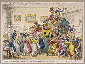 Stampede Prints: Bonapartes coach on show at Bullocks Museum, Piccadilly, Westminster, London, 1835