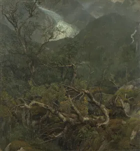 Fallen Tree Prints: The Bondhus Glacier, 1858. Creator: Anders Monsen Askevold
