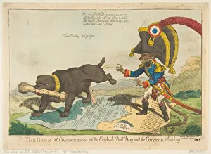 C Williams Gallery: The Bone of Contention or the English Bull Dog and the Corsican Monkey, June 14, 1803