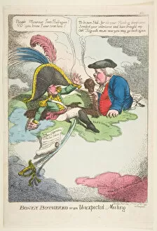 John Bull Collection: Boney Bothered or an Unexpected Meeting, July 9, 1808. Creator: Charles Williams