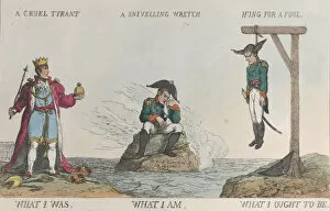 Fool Gallery: Boney Turned Moralist, May 1, 1814. May 1, 1814. Creator: Thomas Rowlandson
