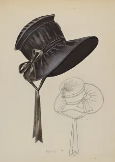 Millinery Prints: Bonnet, 1935 / 1942. Creator: Jean Peszel