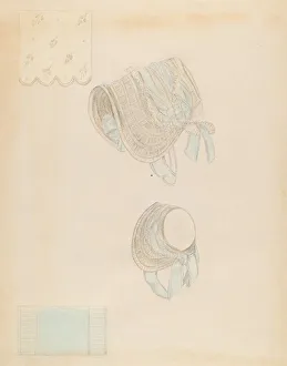 Millinery Prints: Bonnet, 1935 / 1942. Creator: Margaret Concha
