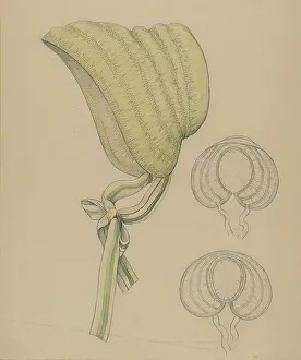 Benge Jessie M Prints: Bonnet, c. 1936. Creator: Jessie M. Benge