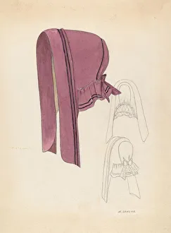 Millinery Prints: Bonnet, c. 1936. Creator: Margaret Concha