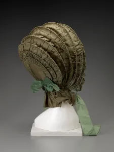 Garment Prints: Bonnet (Calash), 1790-1810. Creator: Unknown