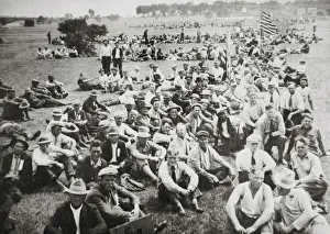 Protest Movement Prints: Bonus Army in Anacostia Park, Washington DC, USA, Great Depression, 1932. Artist