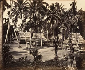 Stilts Prints: Bonzerie de la Grande Pagode, 1866. Creator: Emile Gsell