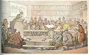 Bookshelves Gallery: A Book Auction, c1810. Artists: Otto Limited, Thomas Rowlandson