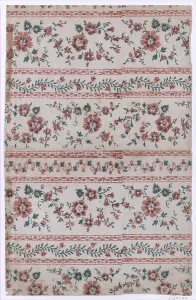 Relief Print Prints: Book cover with two borders with floral patterns, 19th century. Creator: Anon