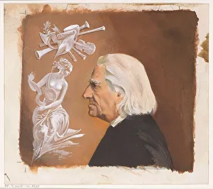 Franz Liszt Prints: Book cover design for Frans Liszt
