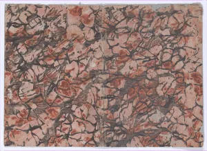 Relief Print Prints: Book cover with marbled pattern, 19th century. Creator: Anon