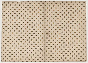 Relief Print Prints: Book cover with overal circle and dot pattern, 19th century. Creator: Anon
