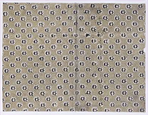 Relief Print Prints: Book cover with overall dot and abstract pattern, 19th century. Creator: Anon