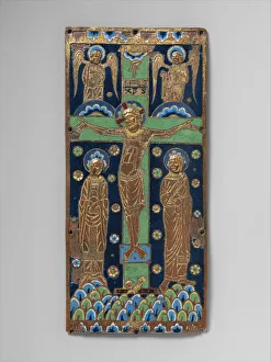 St John The Prints: Book Cover Plaque with the Crucifixion, French, ca. 1190-1200. Creator: Unknown