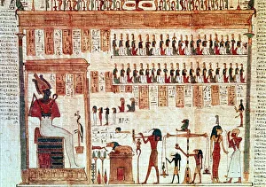 Detail from a Book of the Dead scroll, Ancient Egyptian, Ptolemaic Period, 332-30 BC Detail from a Book of the Dead scroll, Ancient Egyptian, Ptolemaic Period, 332-30 BC