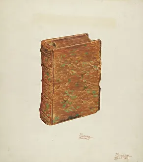 Barnett Richard Prints: Book Flask, c. 1939. Creator: Richard Barnett