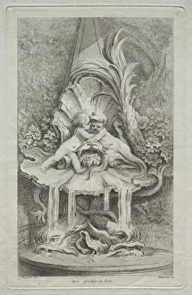 Gabriel Huquier Prints: Book of Fountains: No. 3, c. 1736. Creator: Gabriel Huquier (French, 1695-1772)