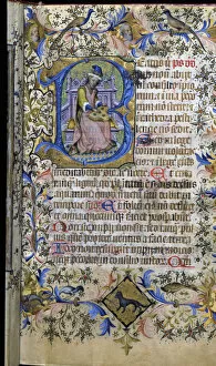 Bernat Gallery: Book of Hours, manuscript c. 1444, detail of the writing of a page