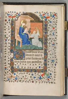 Active C Prints: Book of Hours (Use of Paris): Fol. 198r, Madonna and Child with Angel, c. 1420. Creator