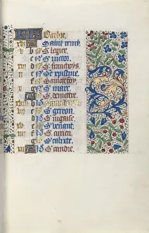 Book of Hours (Use of Rouen): fol. 10r, c. 1470. Creator: Master of the Geneva Latini (French