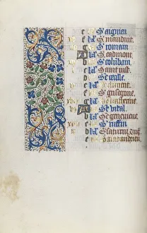 Book of Hours (Use of Rouen): fol. 11v, c. 1470. Creator: Master of the Geneva Latini (French